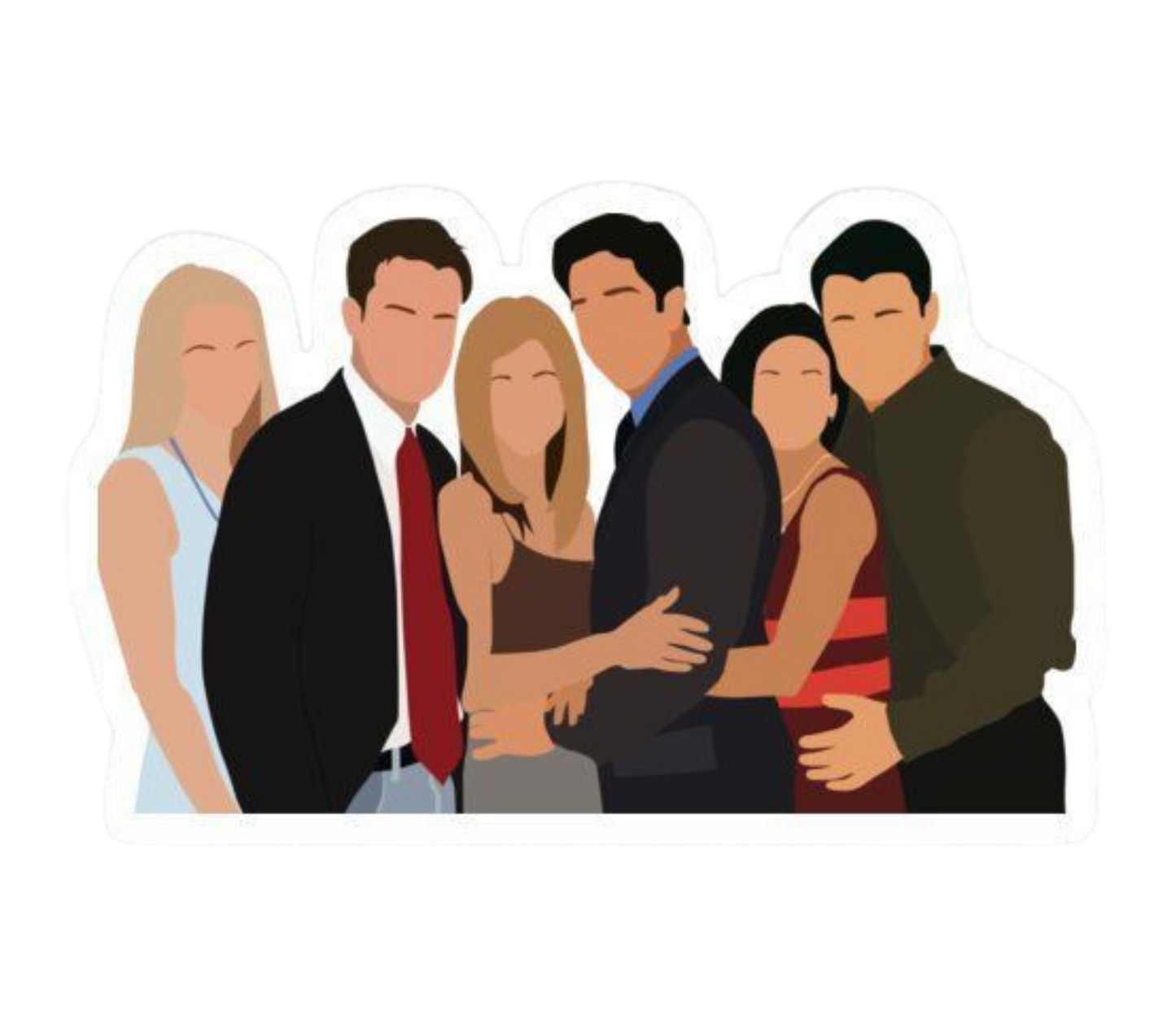 “The One with the Perfect Tee”- UNISEX White F.R.I.E.N.D.S title t-shirt, 100% soft cotton